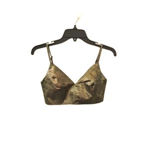 Lulus Gold and Black Bralette Size XS